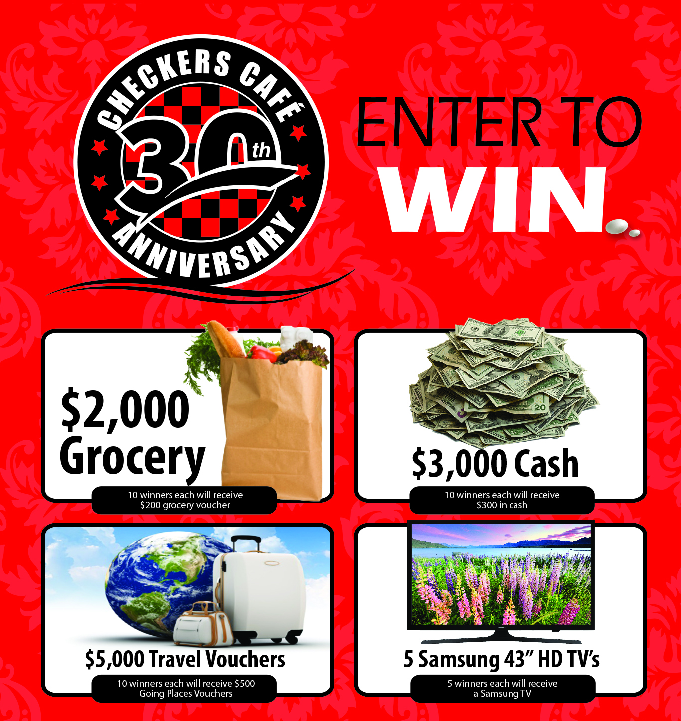 2019 Anniverary Giveaway Checkers Cafe